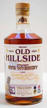 Old Hillside Straight Rye Purple Heart Tribute 6 year 750 ml