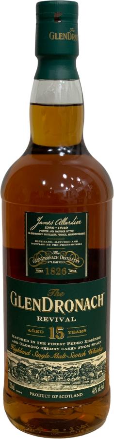 The Glendronach Highland Single Malt Sherry Cask 15 year 700 ml