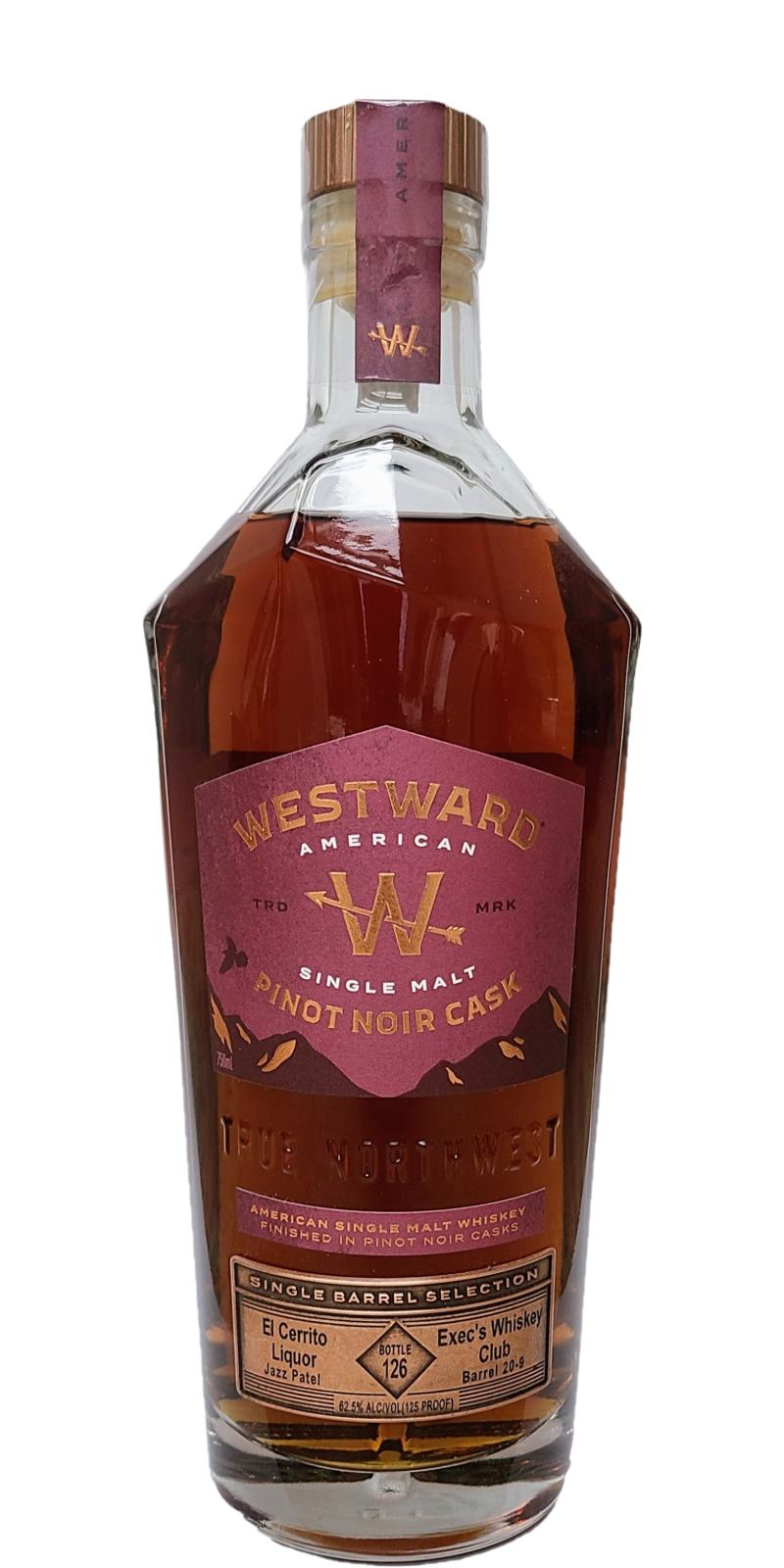 Top Shelf Barrel Pick - Westward American Single Malt Pinot Noir Cask Strength Single Barrel Whiskey 2021 750 ml