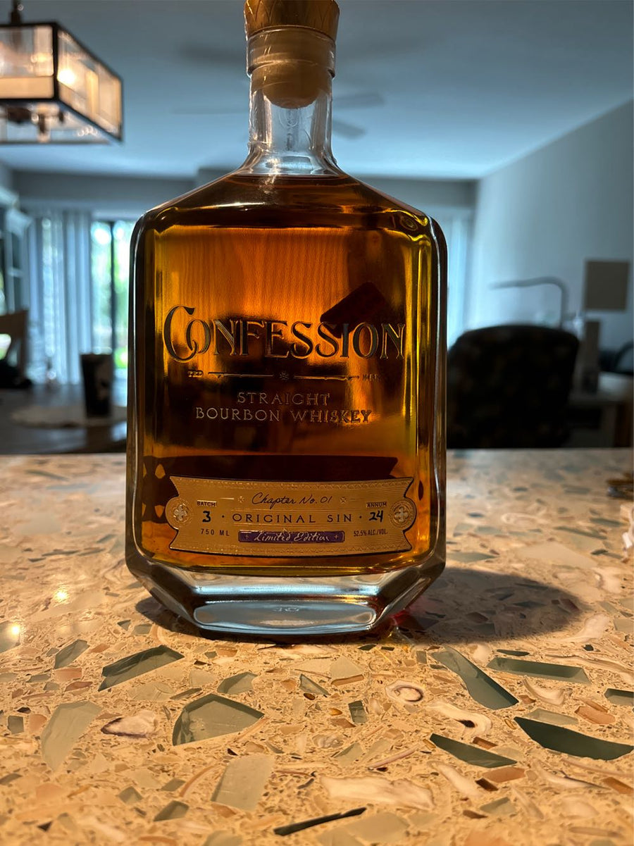 Burnt Church Distillery Confession Straight Bourbon Whiskey Chapter 1 Original Sin Limited Edition 750 ML