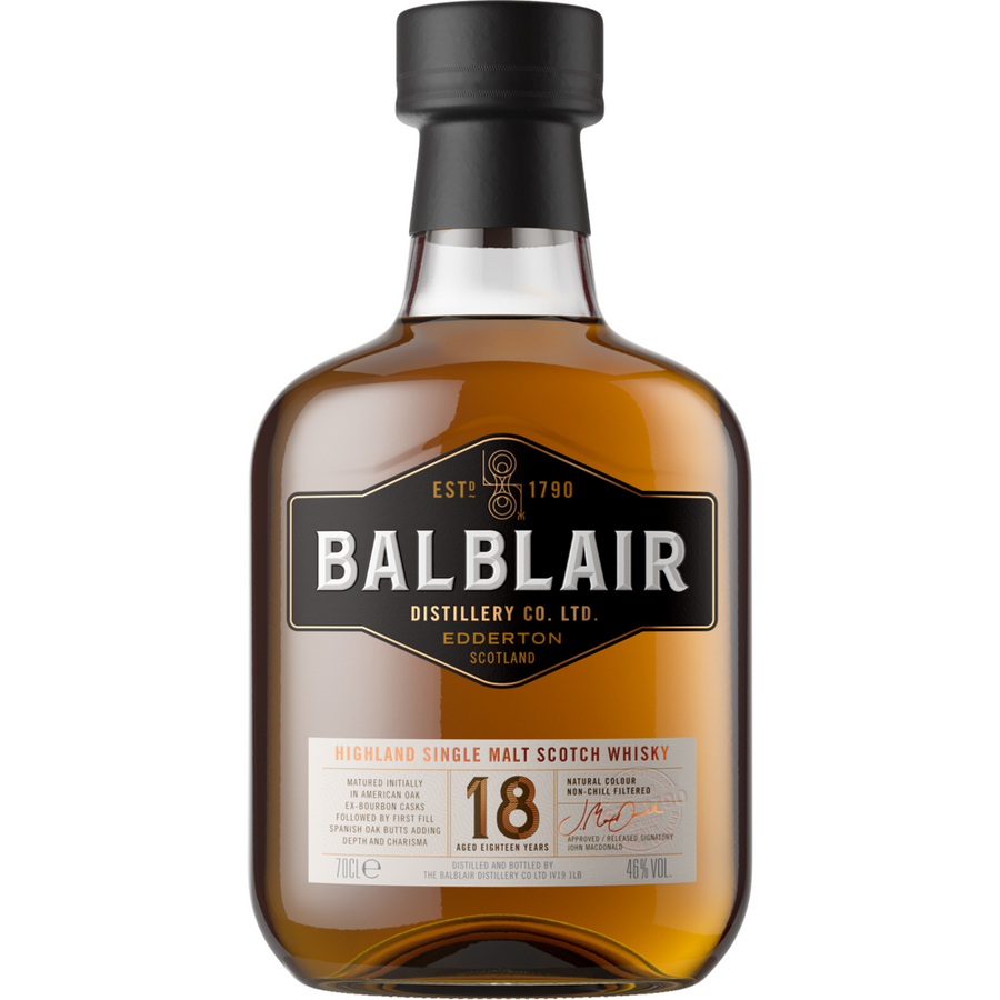 Balblair Distillery CO. Highland Single Malt Scotch Whiskey 18 year 750 ml