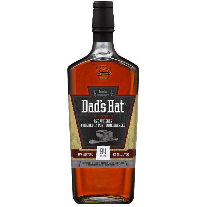 Dads Hat Pennsylvania Rye Whiskey 94 pf port barrel finish 750 ml