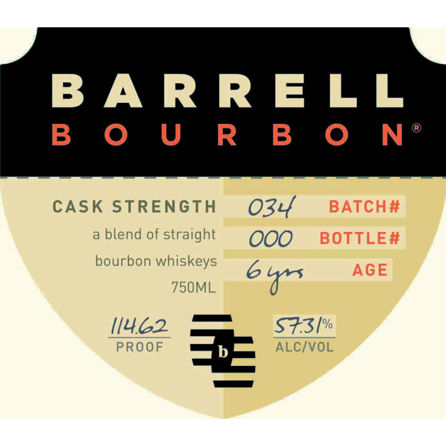 Barrell Bourbon Cask Strength #034 proof 114.62 750ml