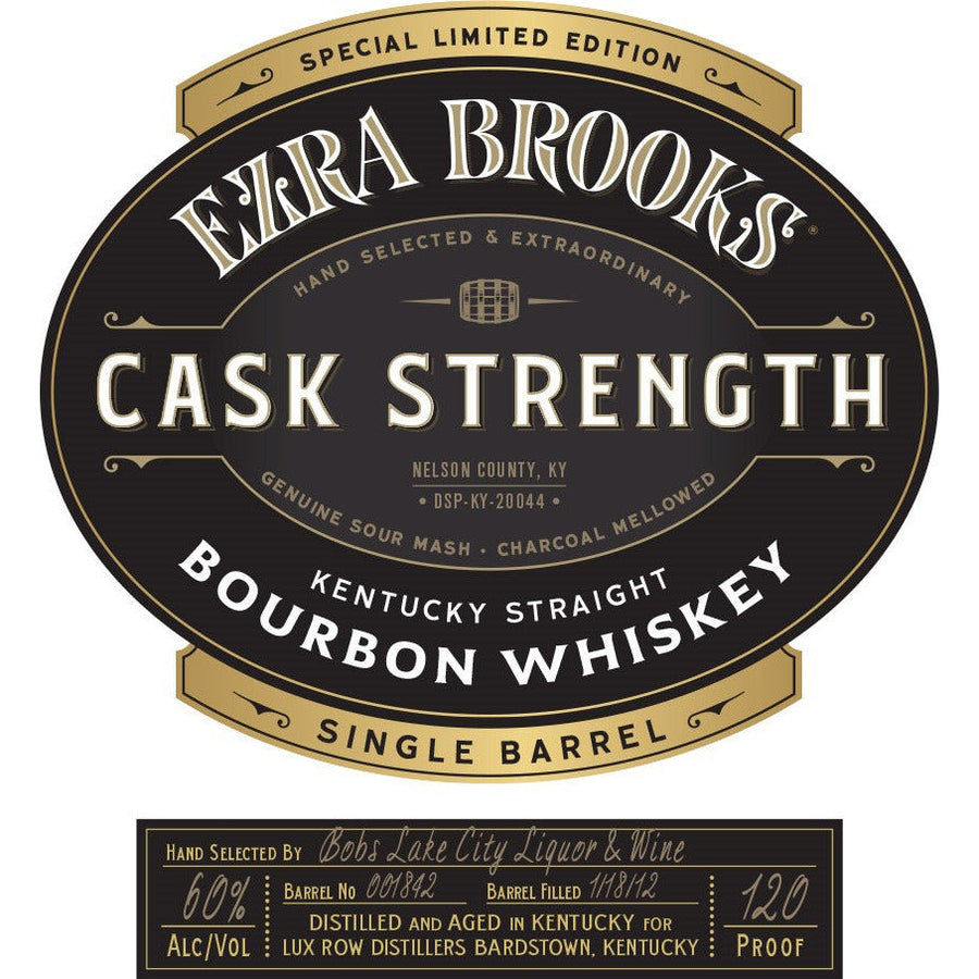 Ezra Brooks Bourbon Enthusiast Special Limited Edition Kentucky Straight Barrel #7772674 750 ml