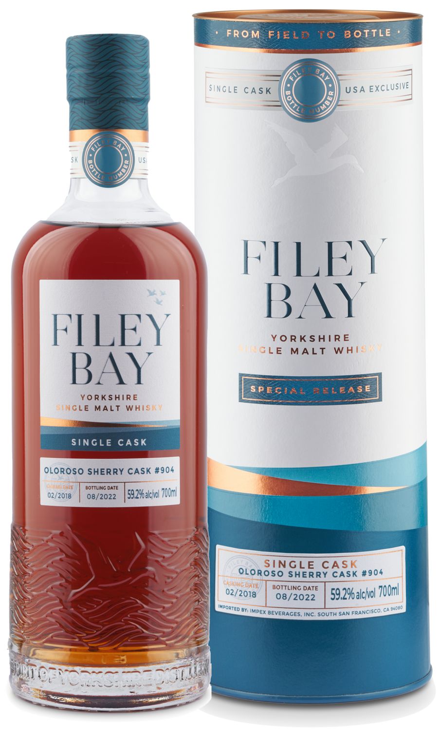 Filey Bay Yorkshire Single Cask Oloroso Sherry Cask #904  Special Release 700 ml