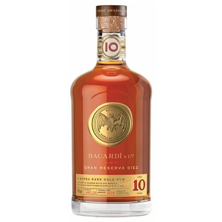 Bacardi Y Cia Gran Reserva Diez 10 Years Extra Rare Gold Rum 750 ml