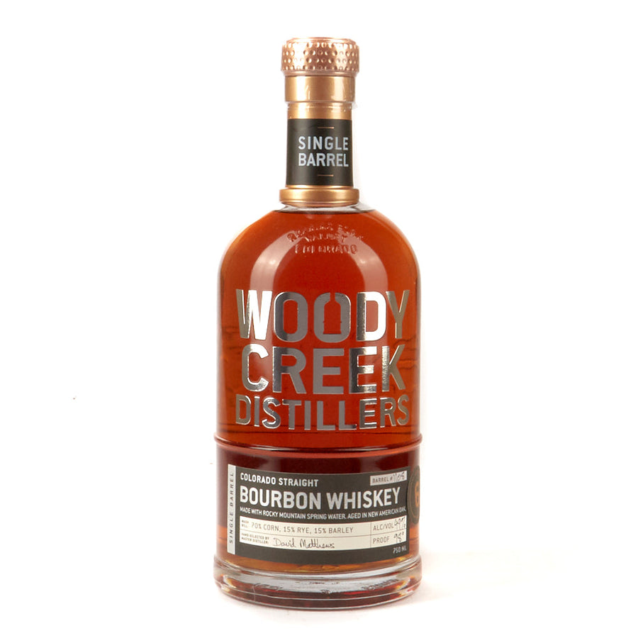 Woody Creek Distillers Single Barrel Colorado Straight Bourbon Whiskey (Batch 579) 750 ml