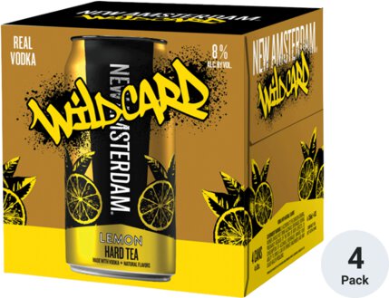 New Amsterdam Vodka Wildcard lemon tea cocktails (4pack) 355ml