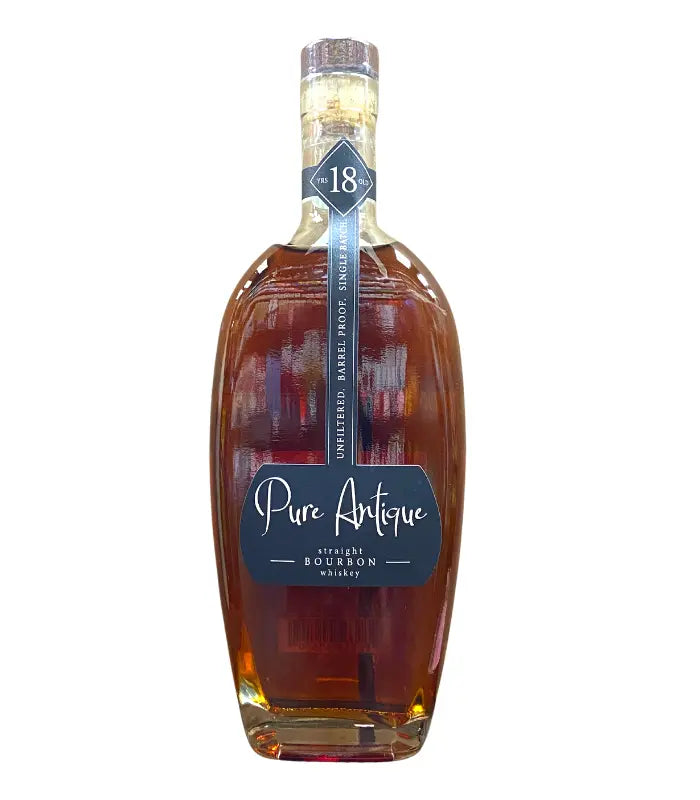 Pure Antique Straight Bourbon Whiskey Unfiltered Barrel Proof Single Batch 18 year 750 ml