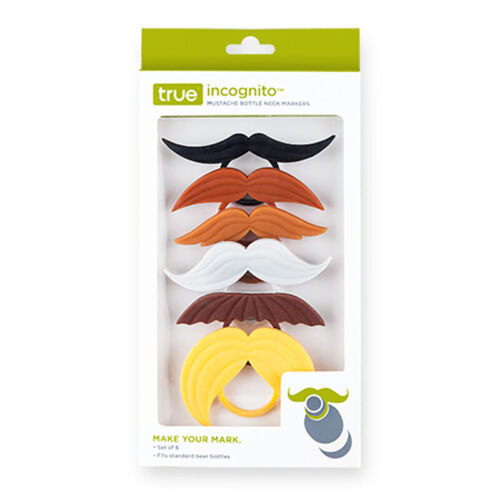 Icognito Mustache Bottle Neck Markers
