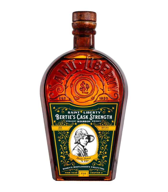 Saint Liberty Bertie's Mash Bill Cask Strength Straight Bourbon Proof 115 Bertie Brown 4 year 750 ml